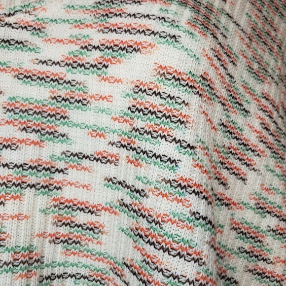 Long Sleeve High Low Space Dye V Neck Sweater - Picture 4 of 14